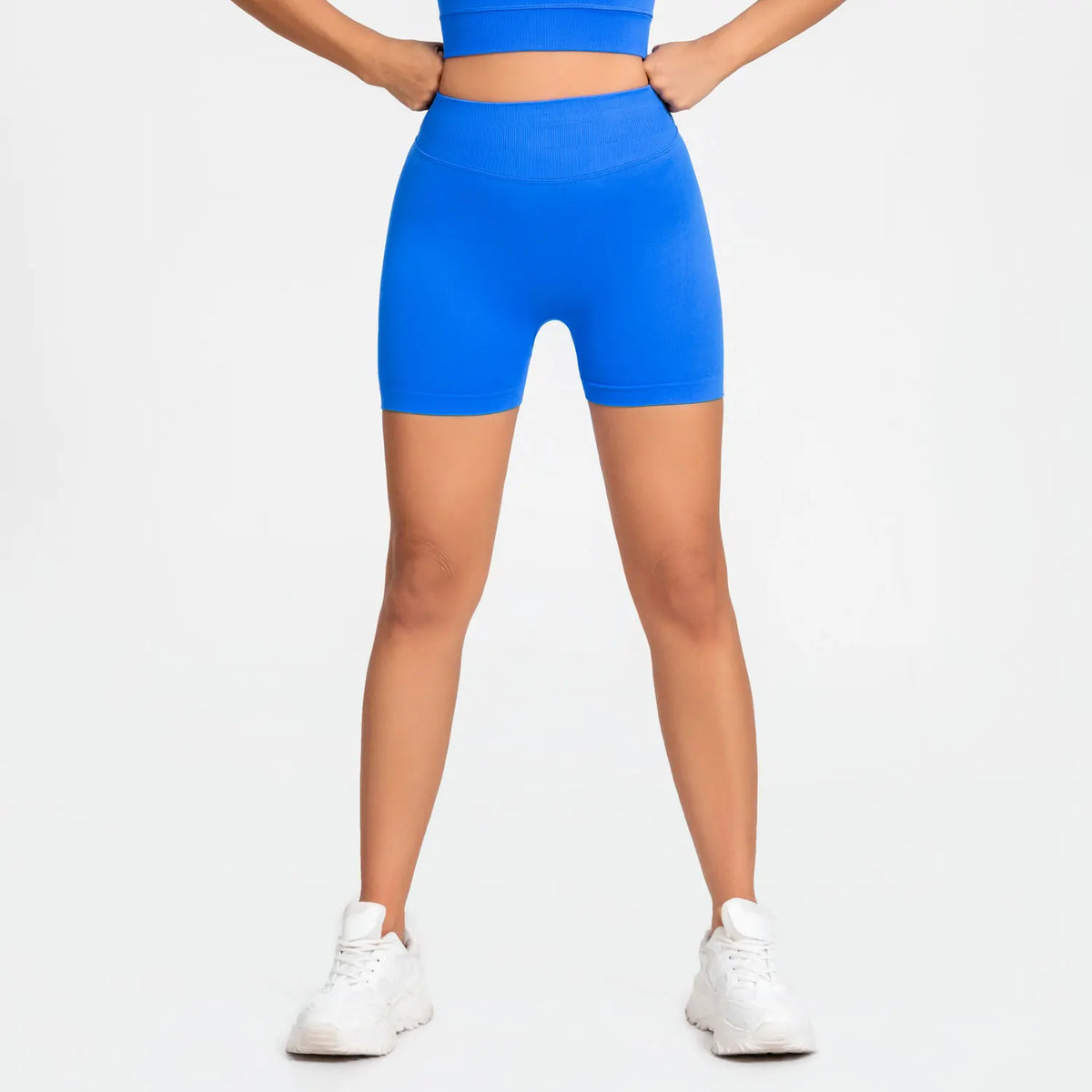 Short de sport côtelé sans coutures