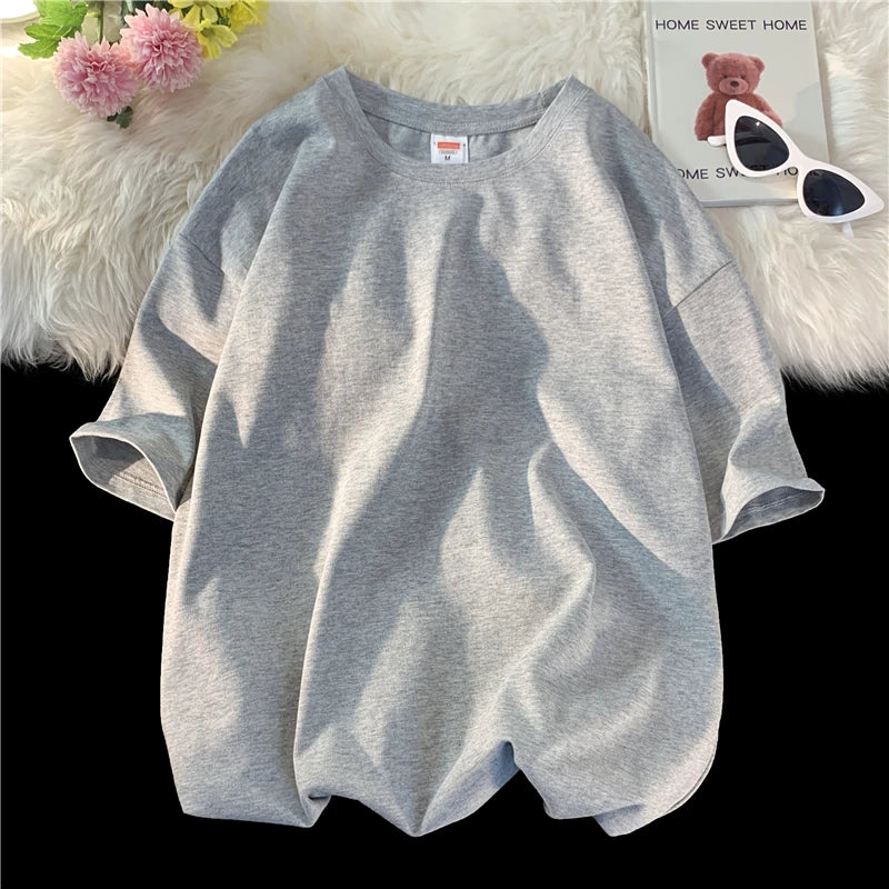 T-shirt ample uni en coton