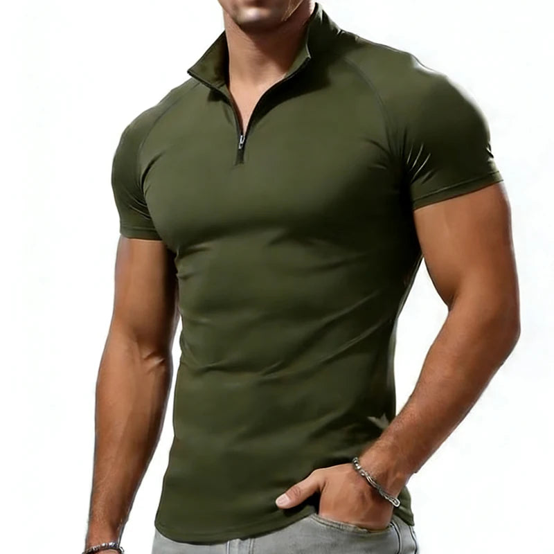 T-shirt sport demi-zip