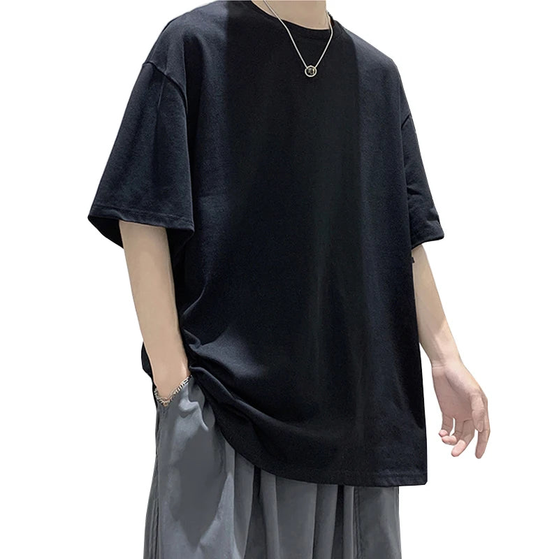 T-shirt ample uni en coton
