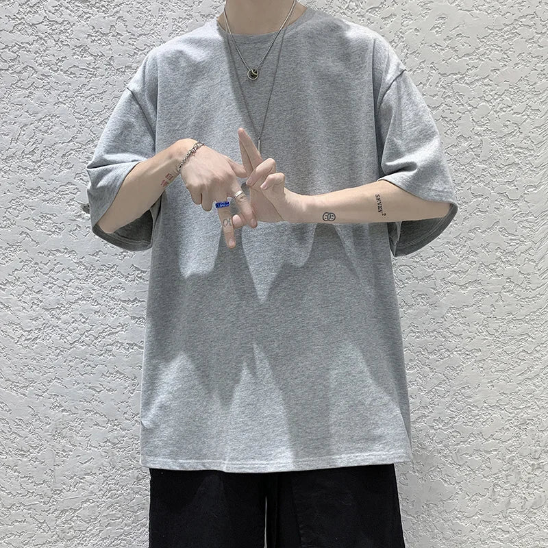 T-shirt ample uni en coton