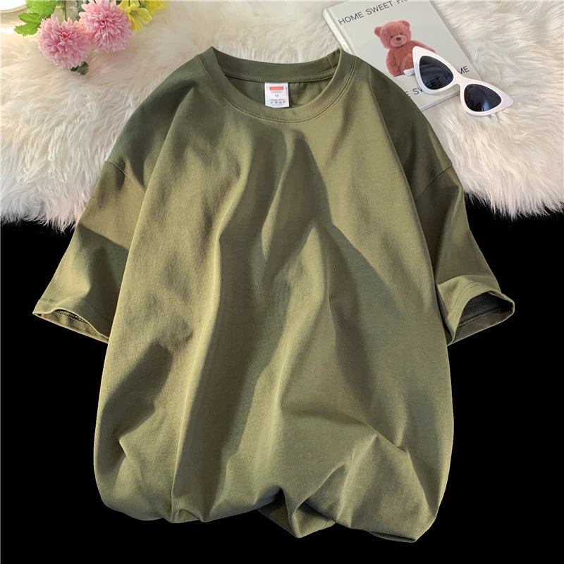 T-shirt ample uni en coton