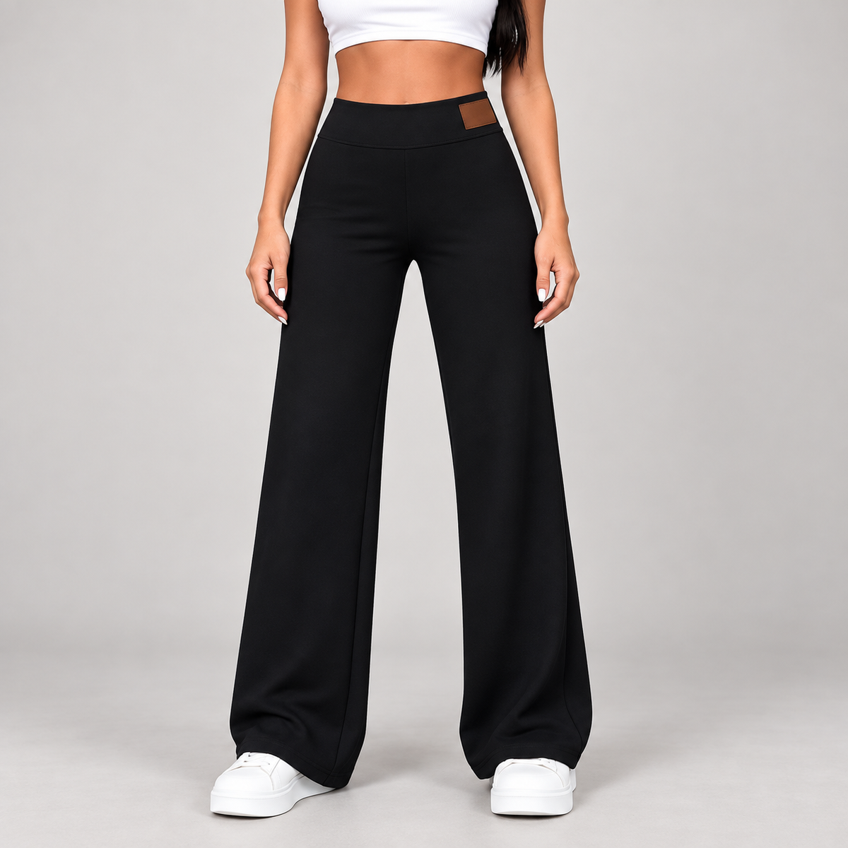 Pantalon noir évasé